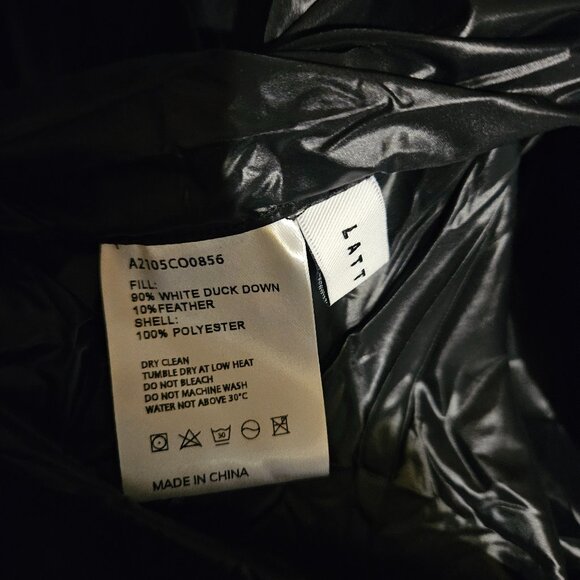 NWOT Lattelier Duck Down Silver Puffer - Picture 9 of 9